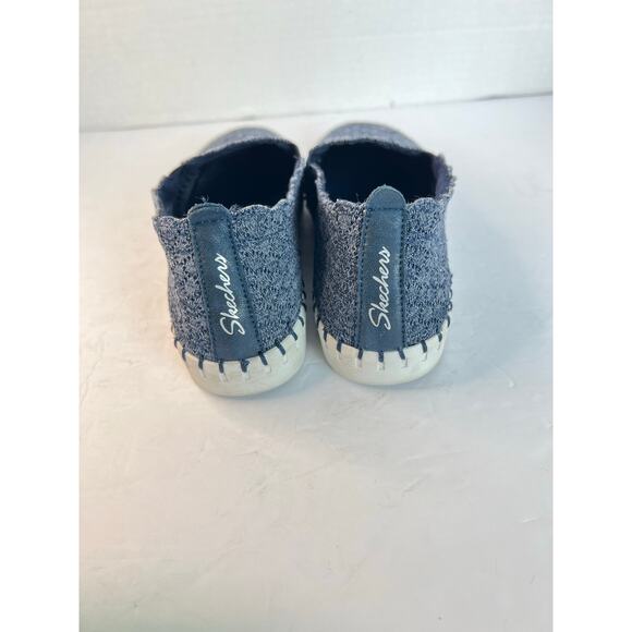 Skechers Navy Air Cooled Memory Foam Comfort Slip On Shoes Size 8.5 - Picture 6 of 10